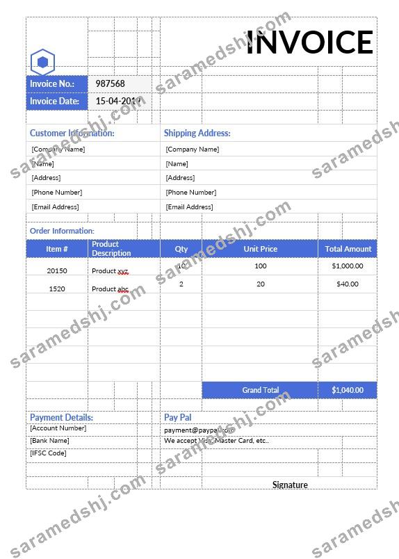 Non Tax Invoice Template